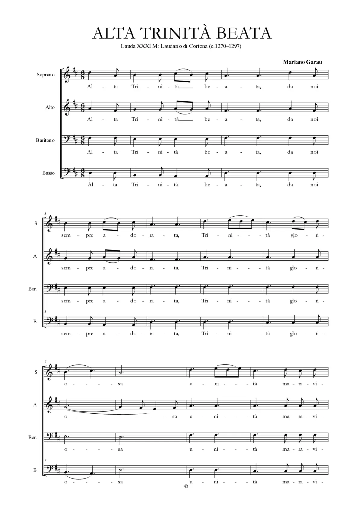 Alta Trinità beata - Page 1