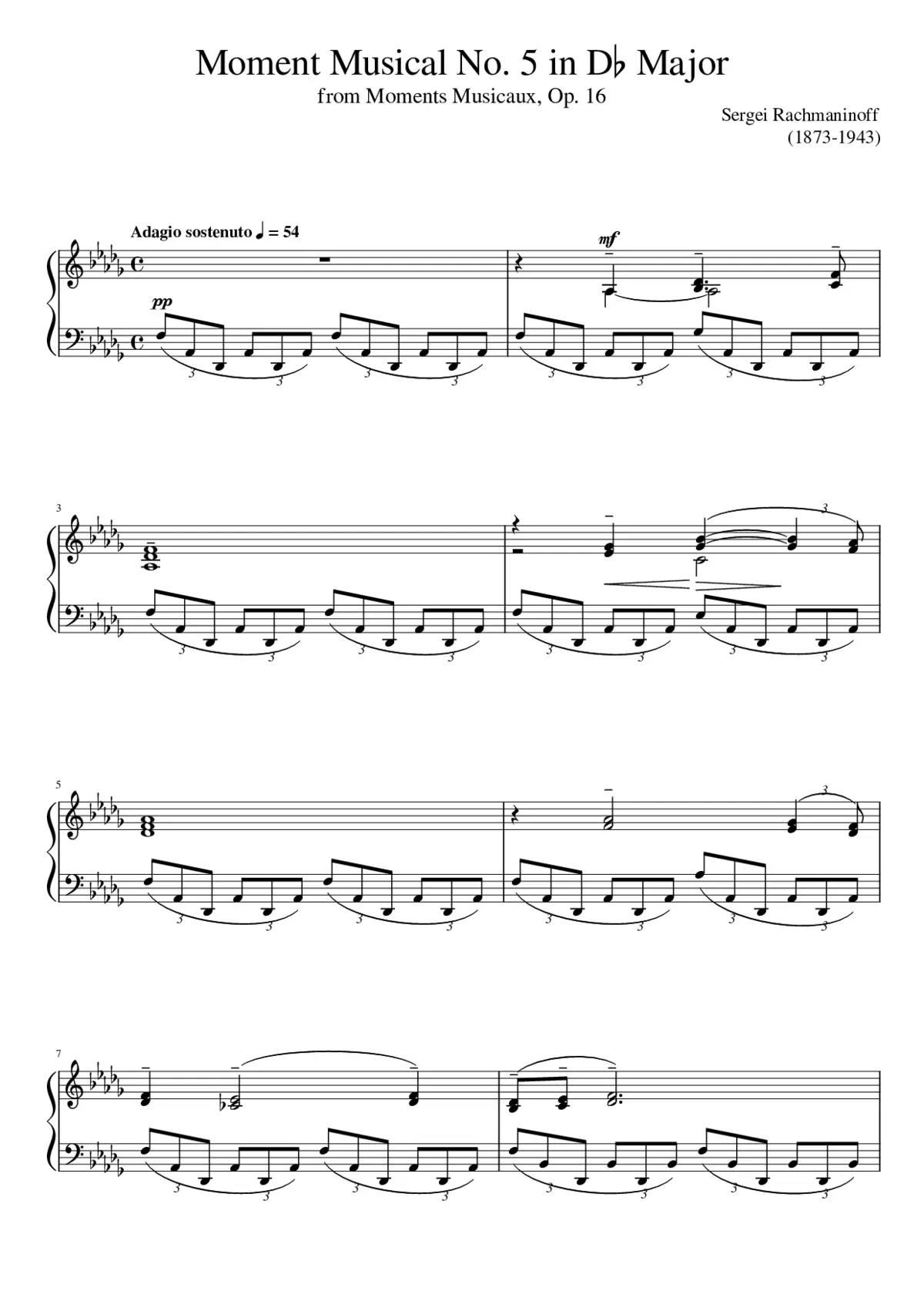 Moments Musicaux Op.16 - Page 1