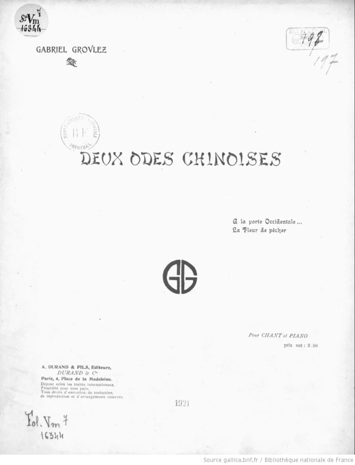 Deux odes chinoises - Page 1