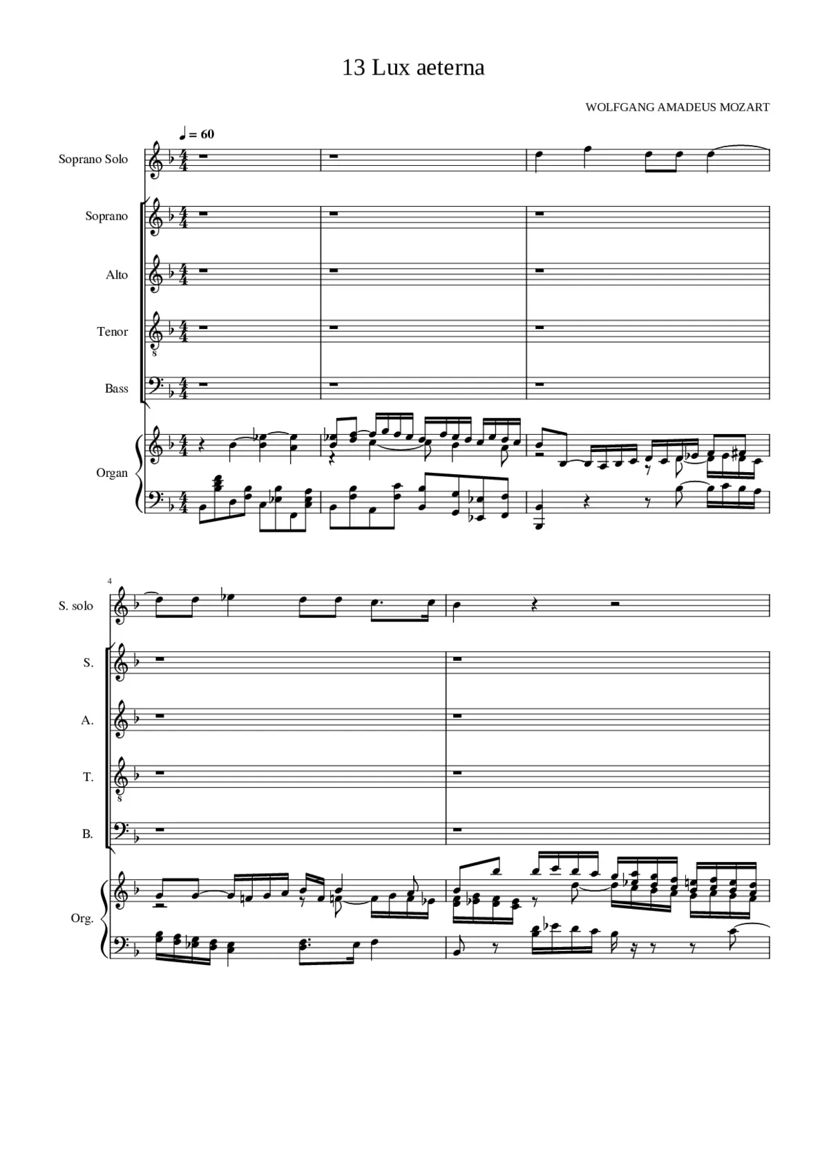 Mozart Requiem - Lux Aeterna - Page 1