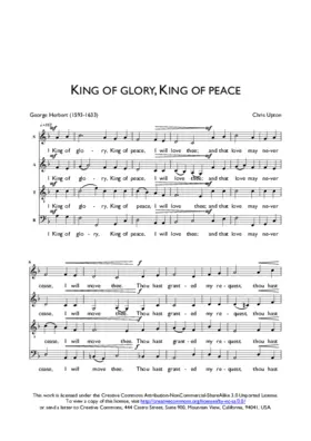 King of glory, King of peace
