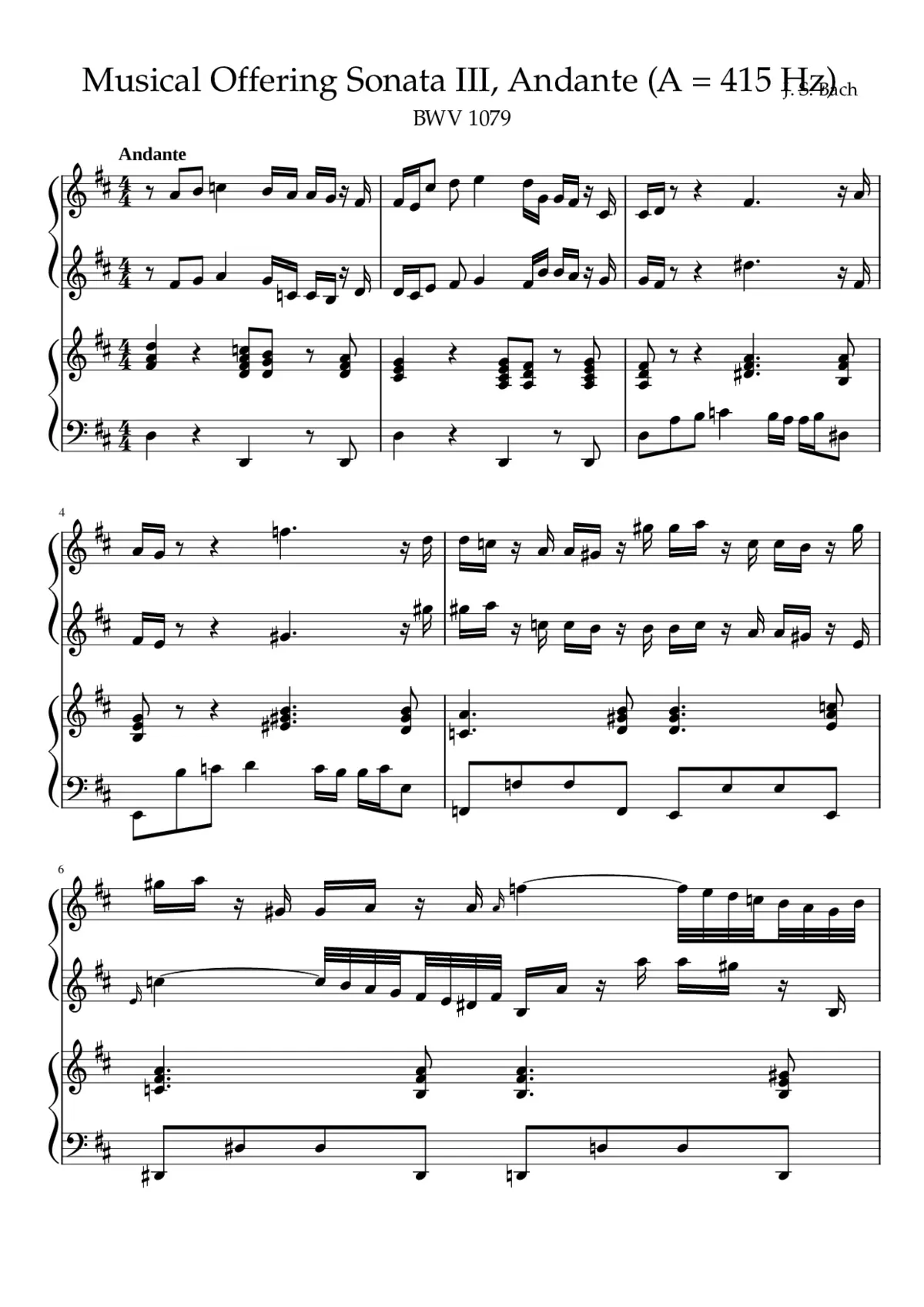 Musikalisches Opfer BWV 1079 - Page 1