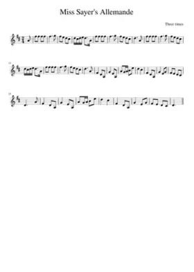 Miss Sayer's Allemande