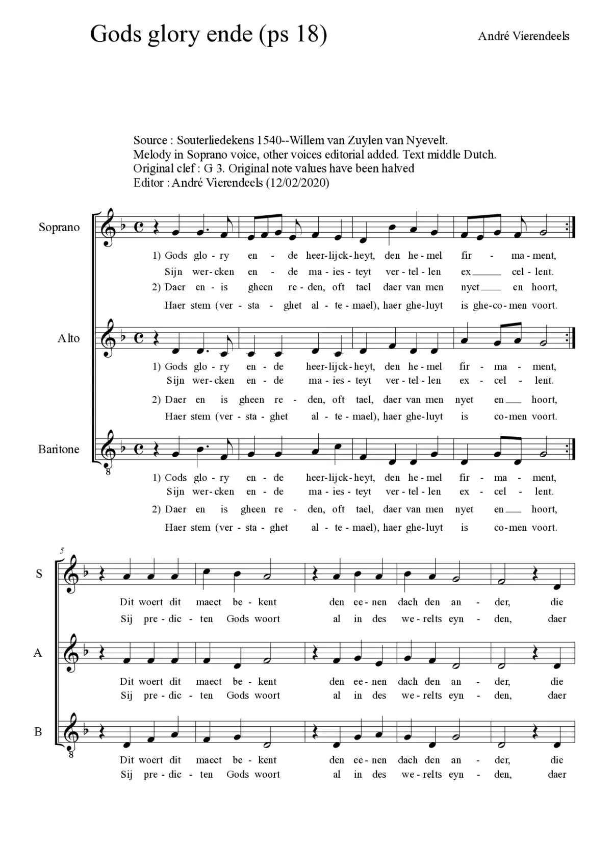 Gods glory ende heerlijckheyt - Page 1
