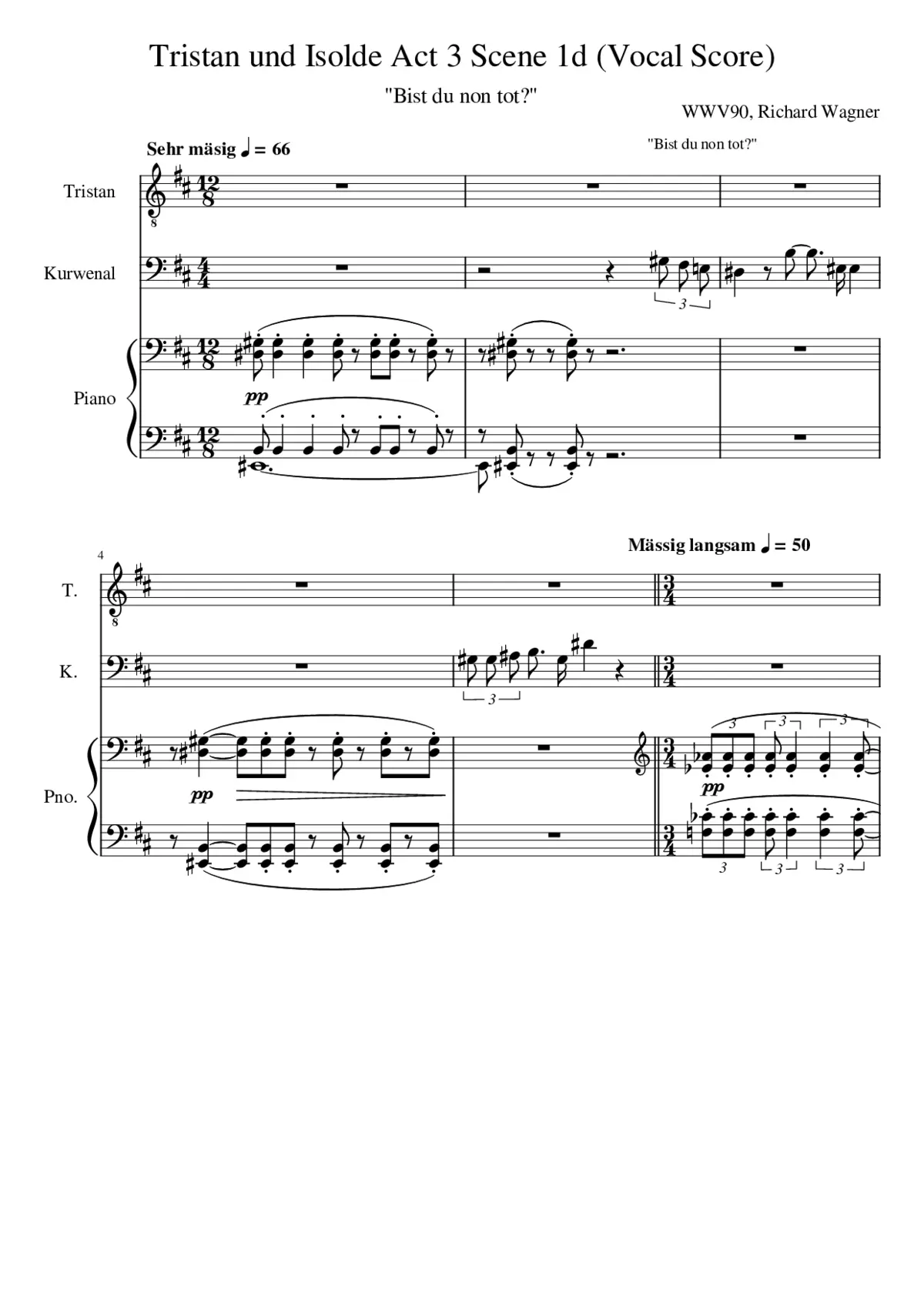 Tristan und Isolde WWV 90 - Page 1