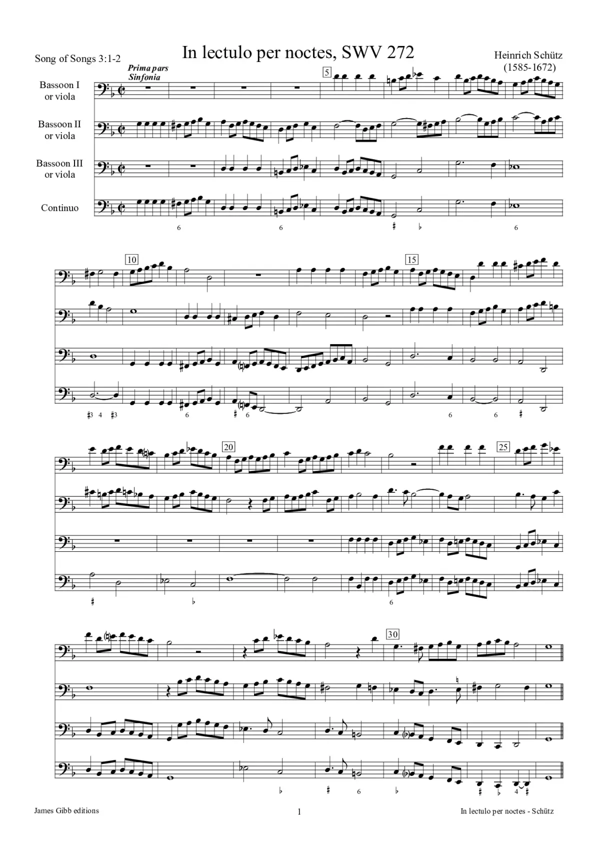 In lectulo per noctes, SWV 272 - Page 1