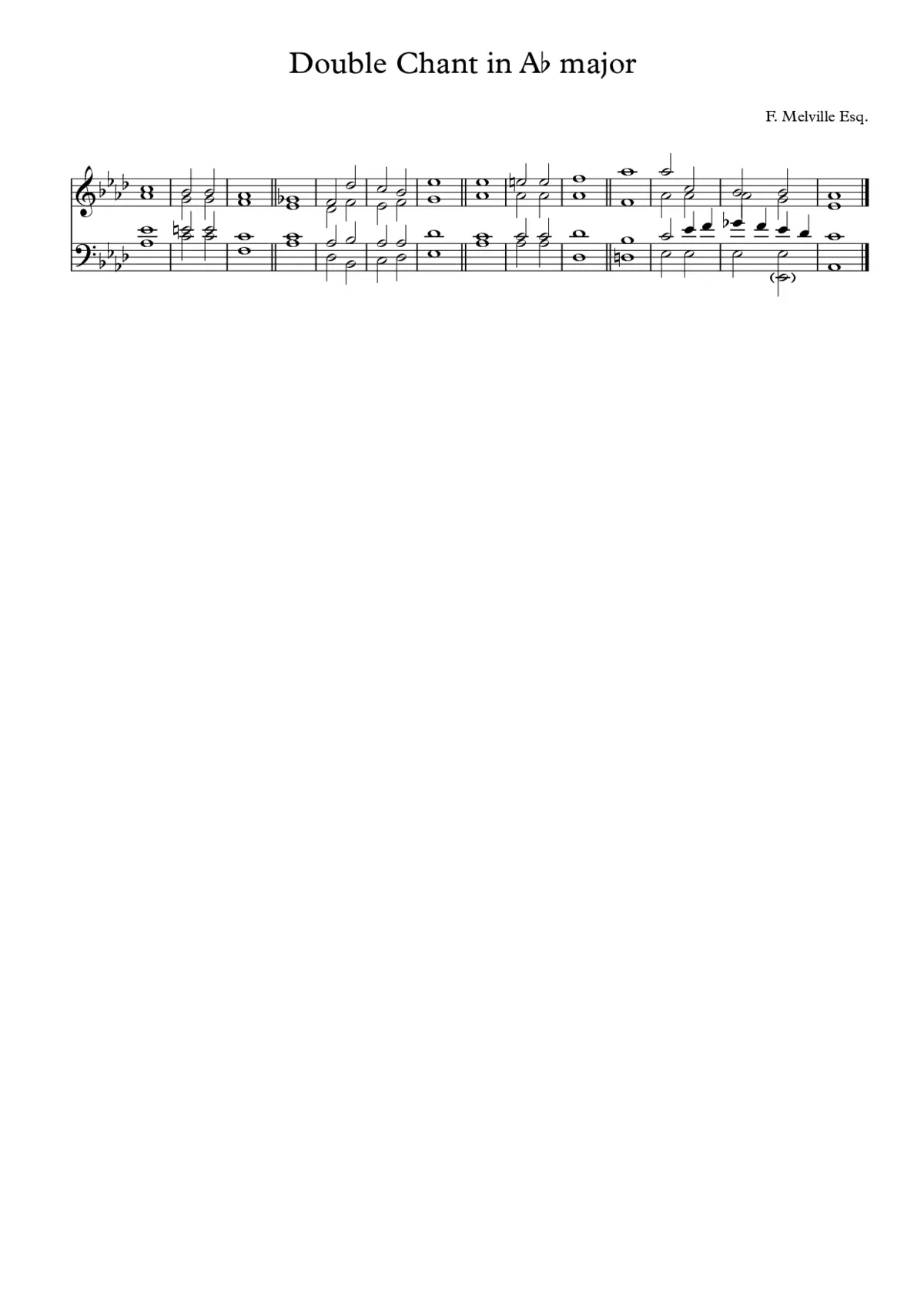 Double Chant in Ab Major - Page 1