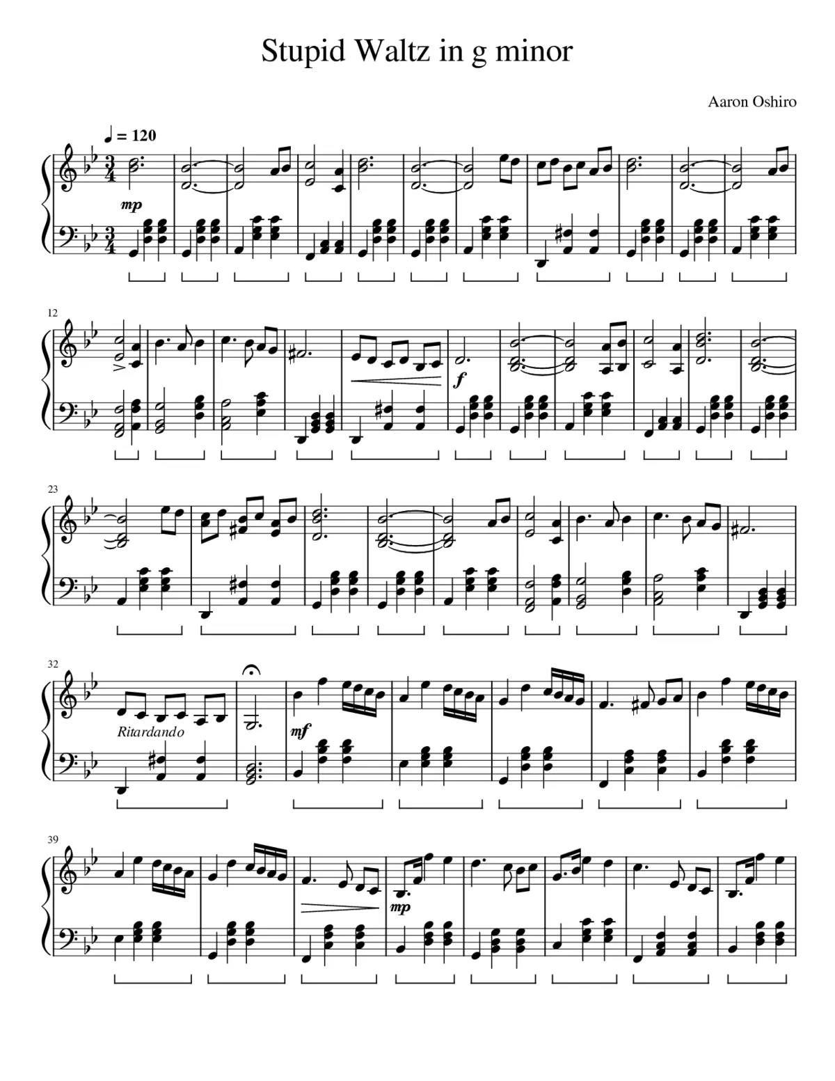Stupid Waltz in g minor - Page 1