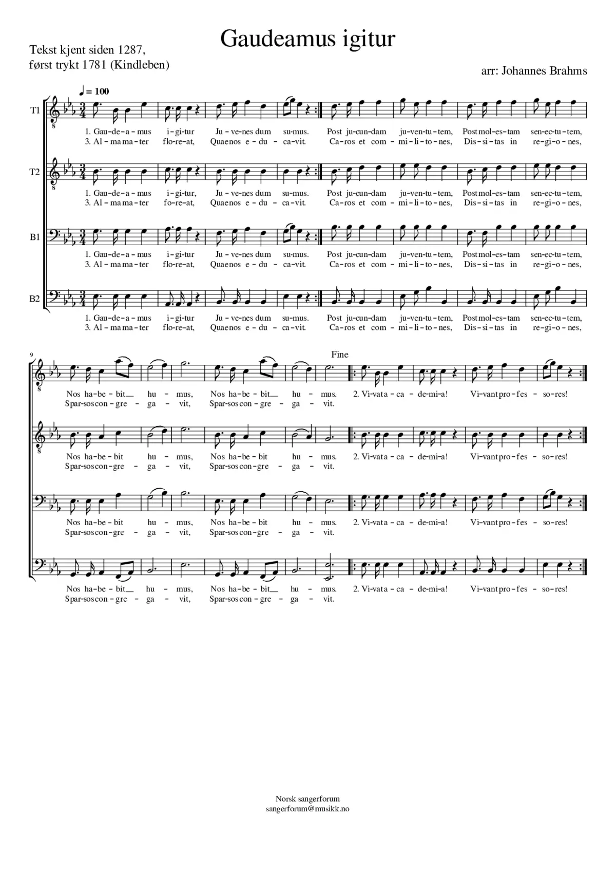 Academic Festival Overture Op.80 - Page 1