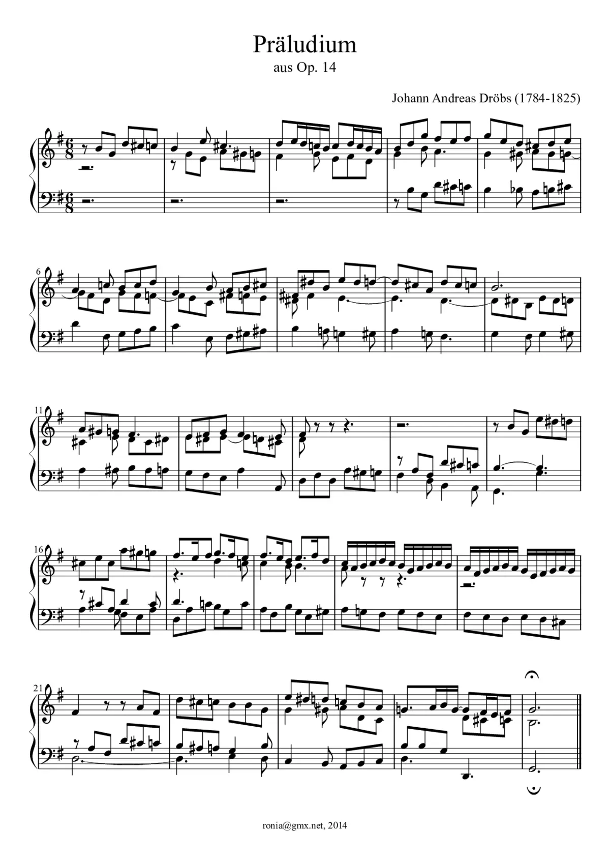 11 Praeluden, 2 Fugetten und eine Fuge, Op.14 - Page 1