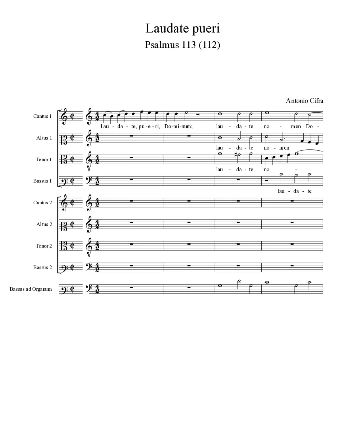 Laudate pueri - Page 1