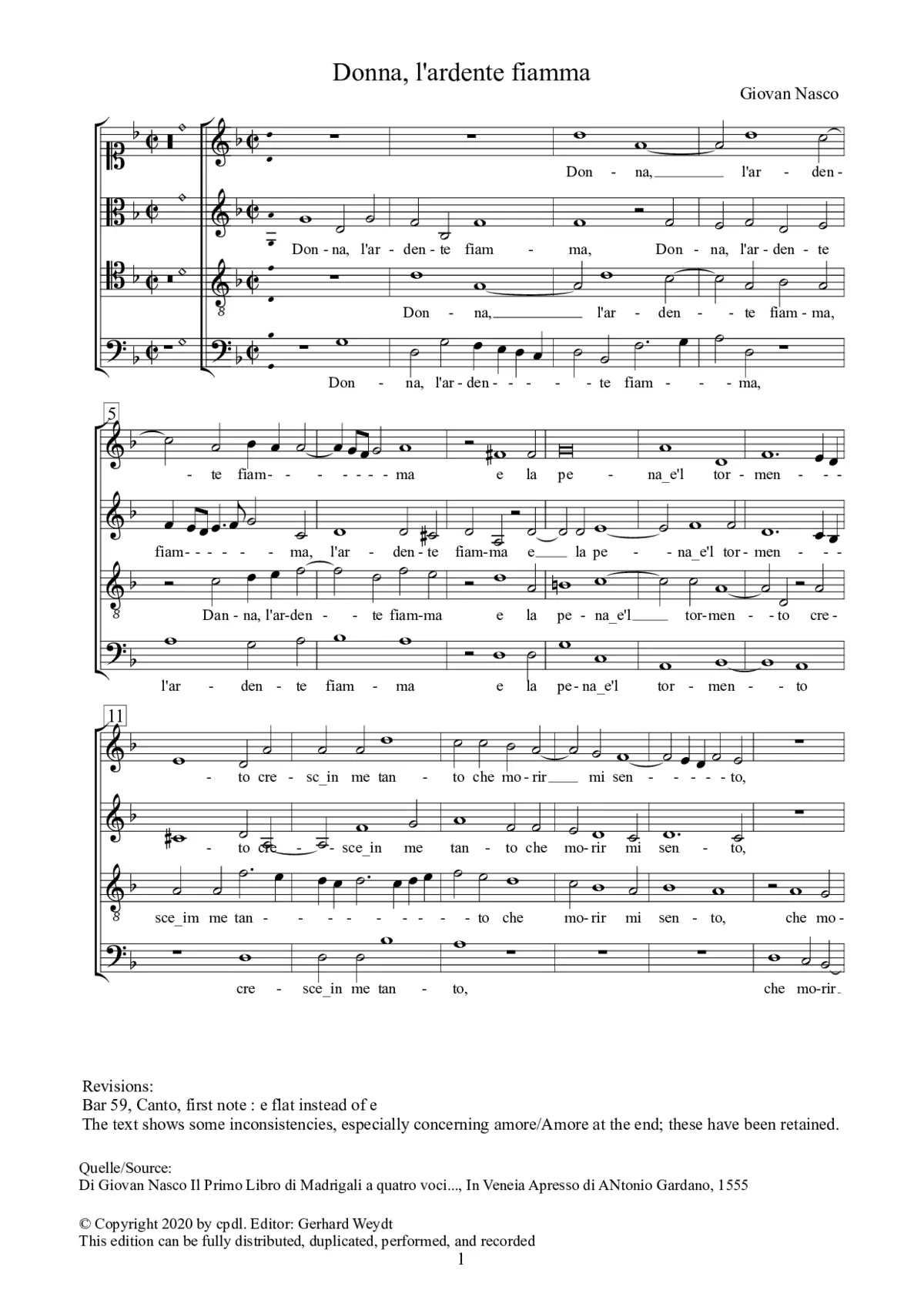 Donna l'ardente fiamma - Page 1