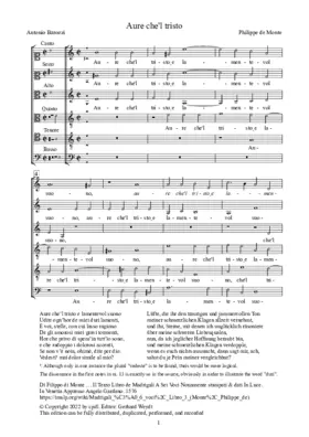 Aure che'l tristo e lamentevol suono