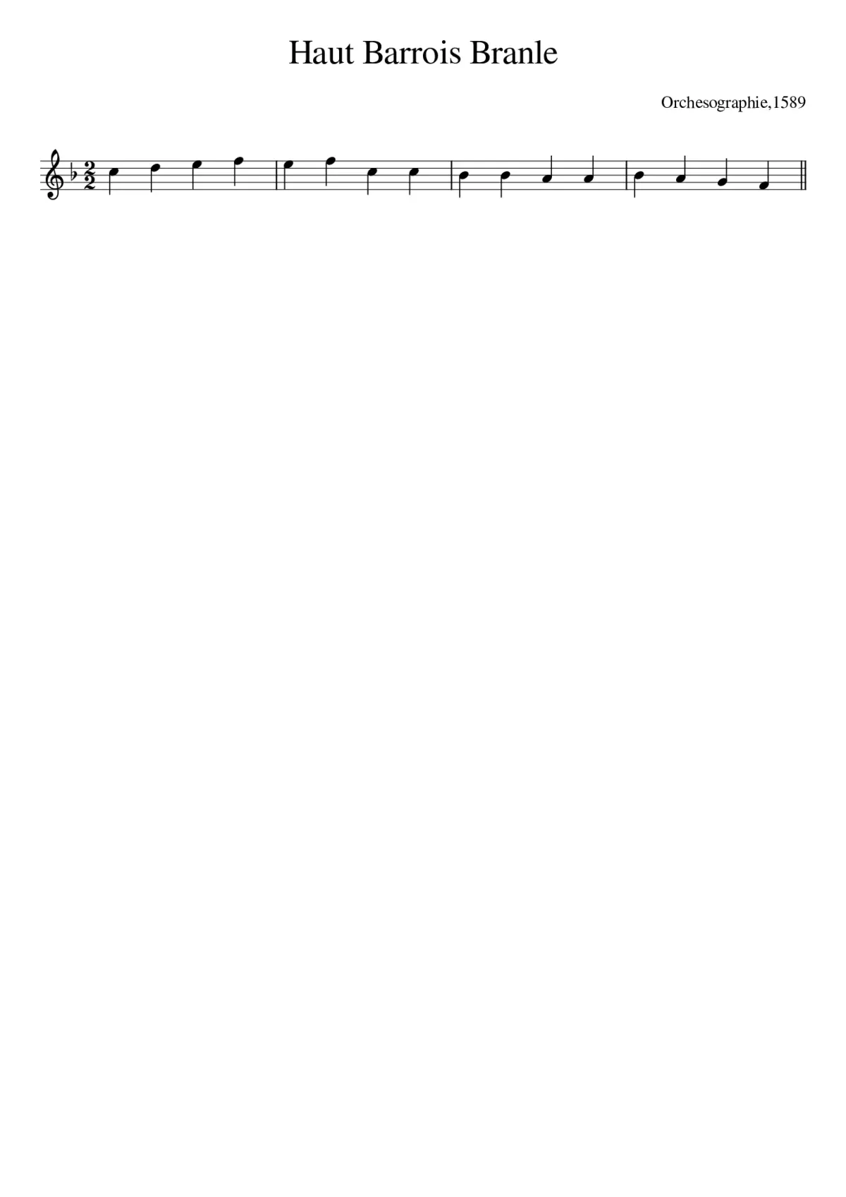 Haut Barrois Branle - Page 1