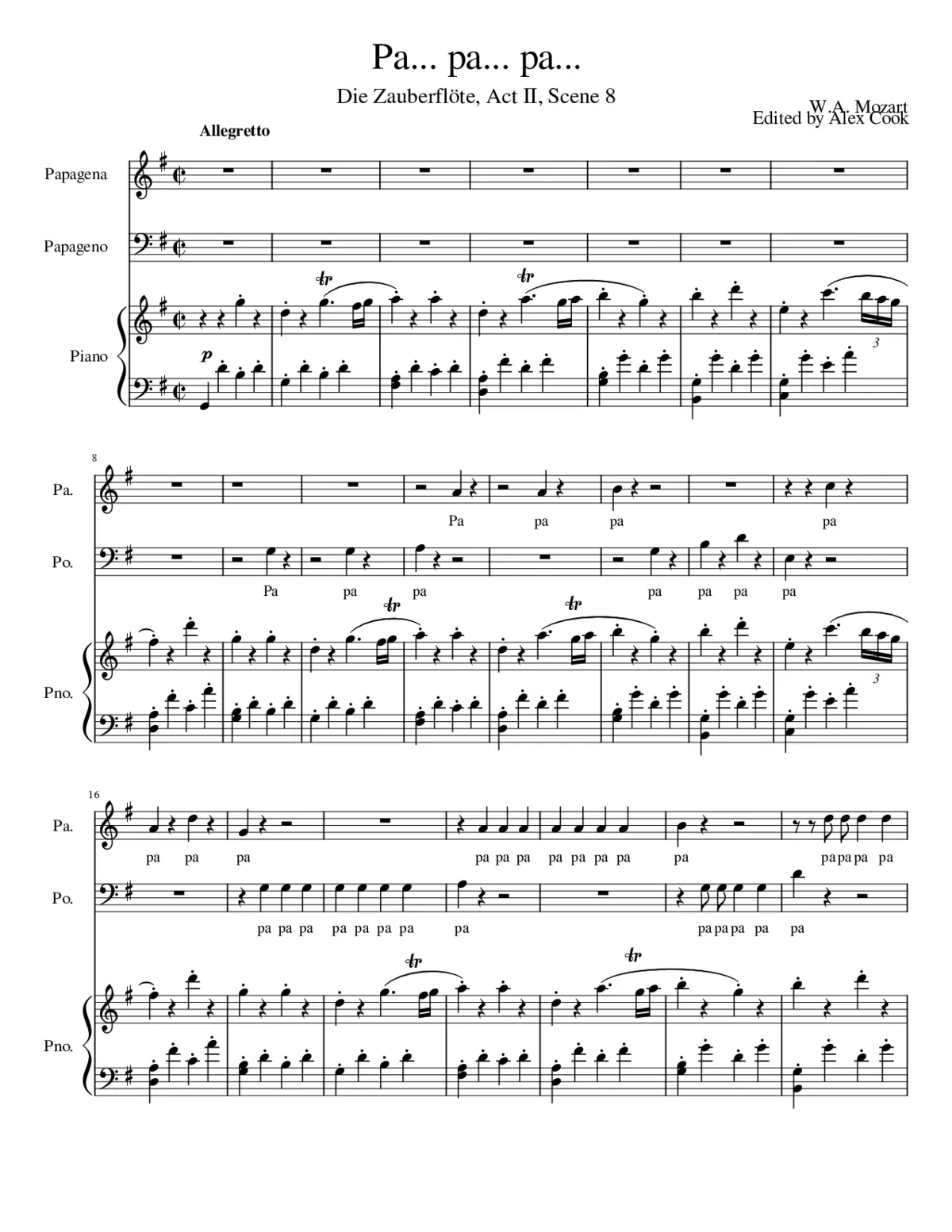 Die Zauberflöte K.620 - Page 1