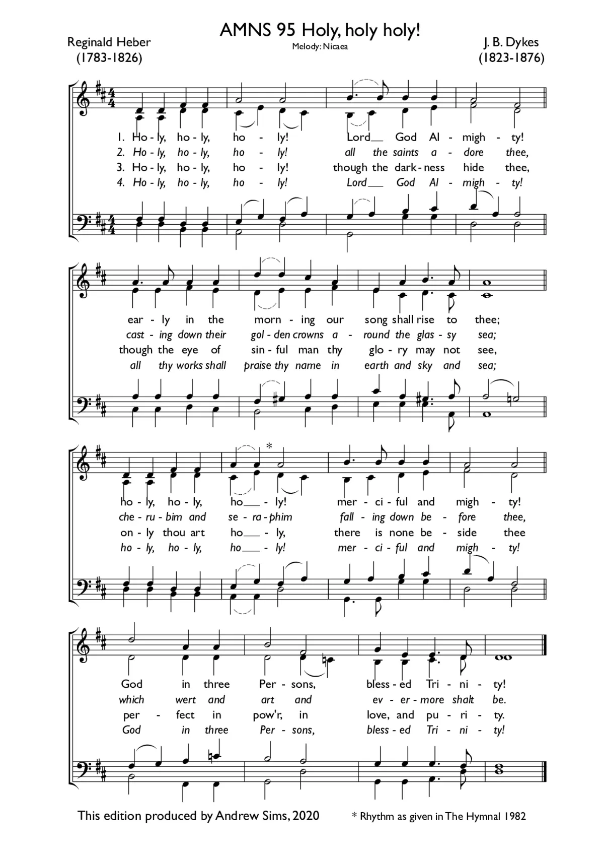 Holy, Holy, Holy! Lord God Almighty - Page 1