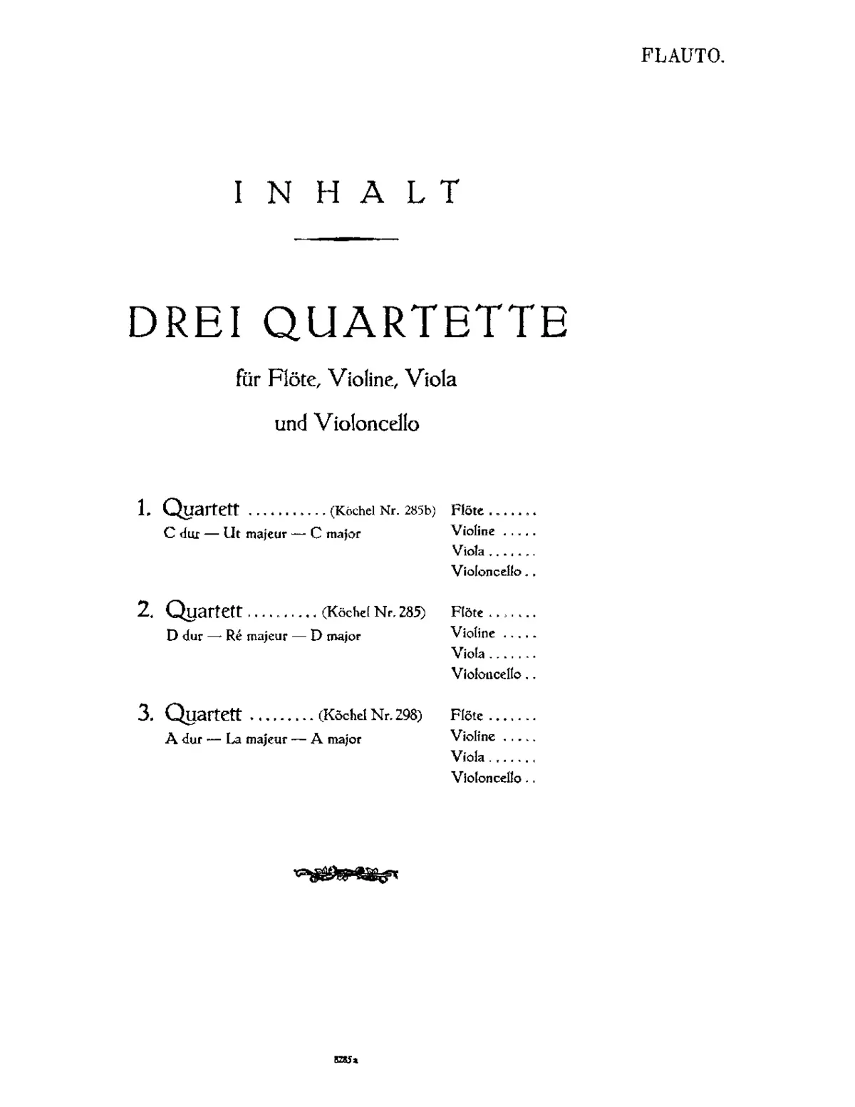 Flute Quartet in C major - Page 1