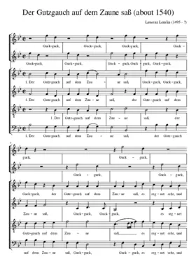 Der Gutzgauch auf dem Zaune saß