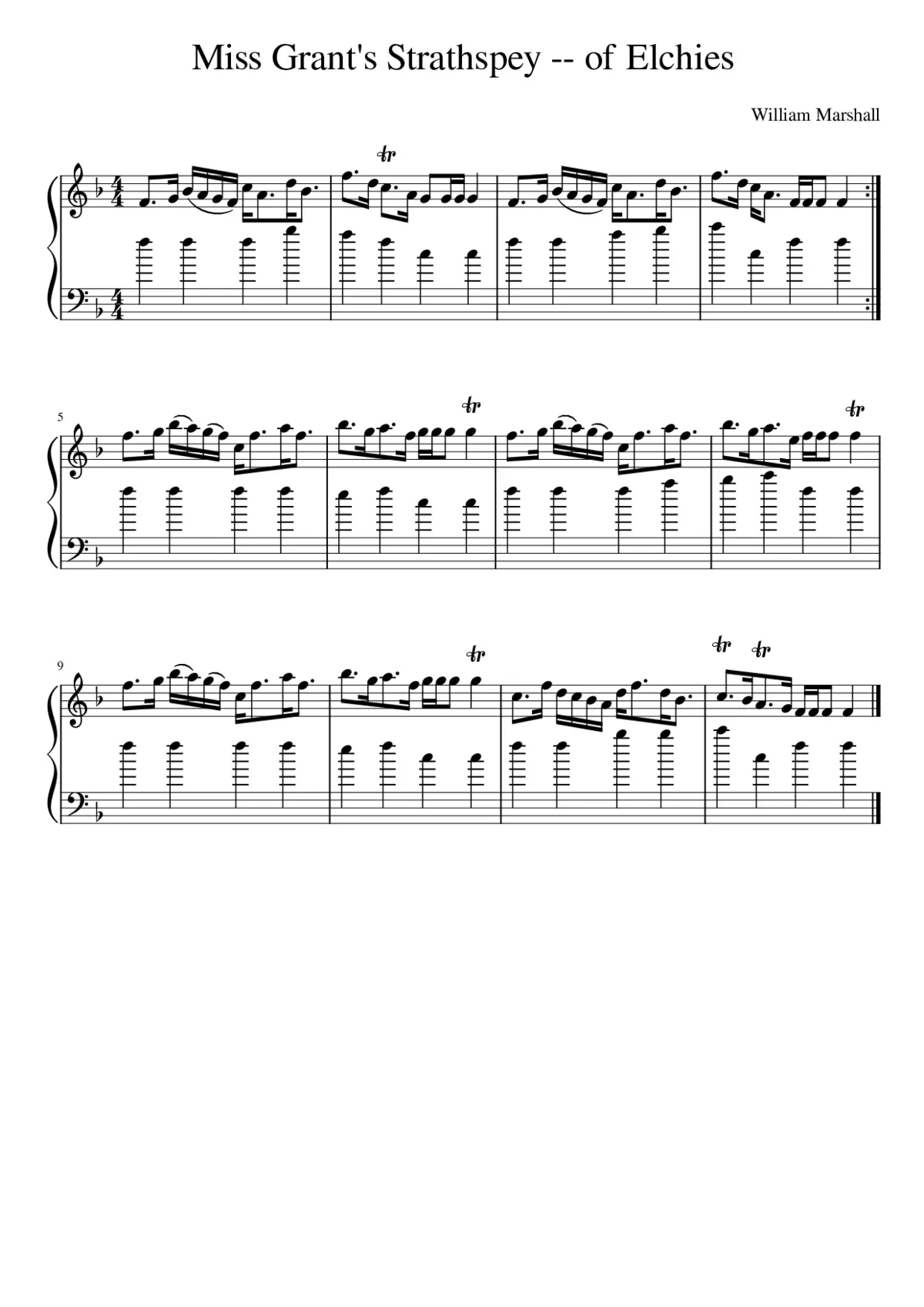 Miss Grant's Strathspey -- of Elchies - Page 1