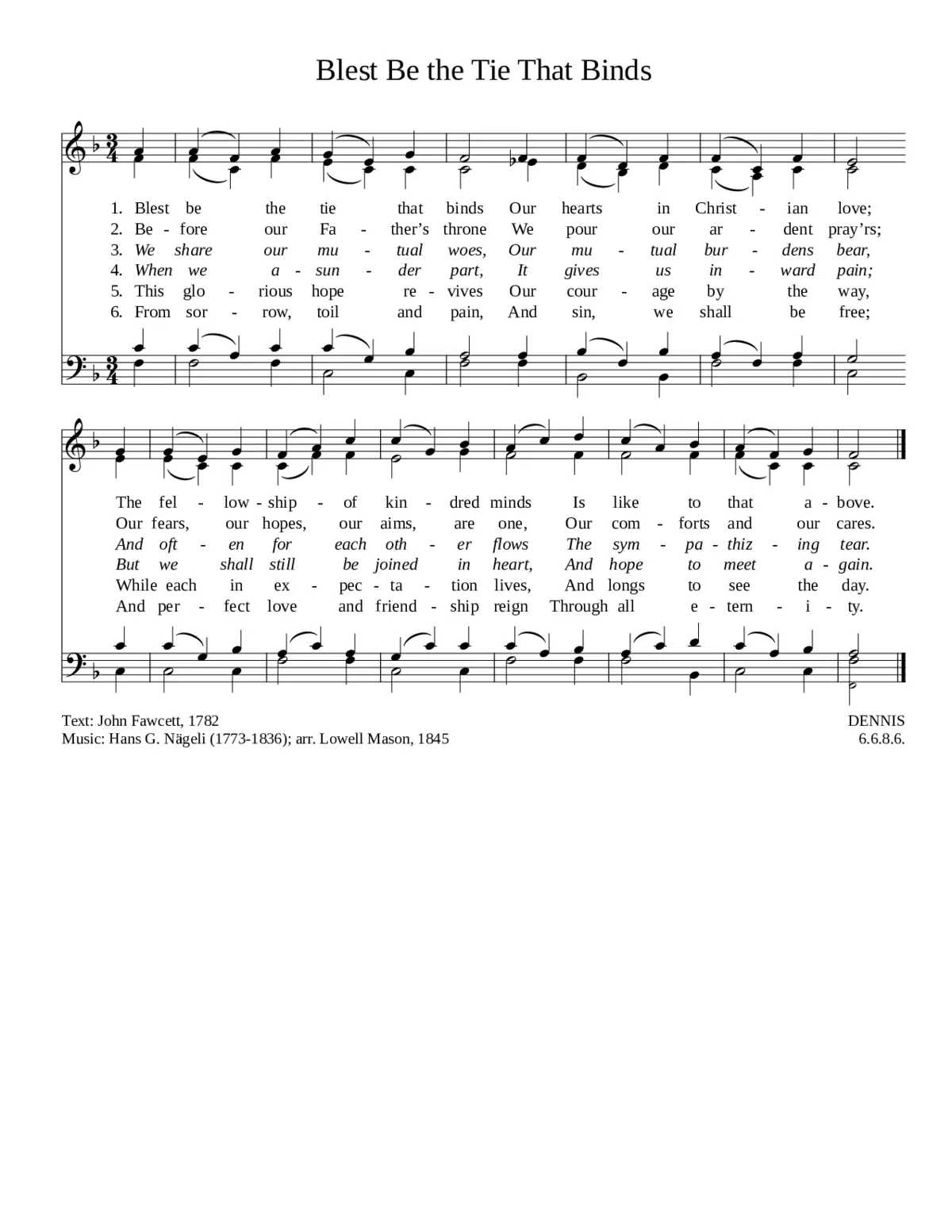 Blest Be the Tie That Binds - Page 1