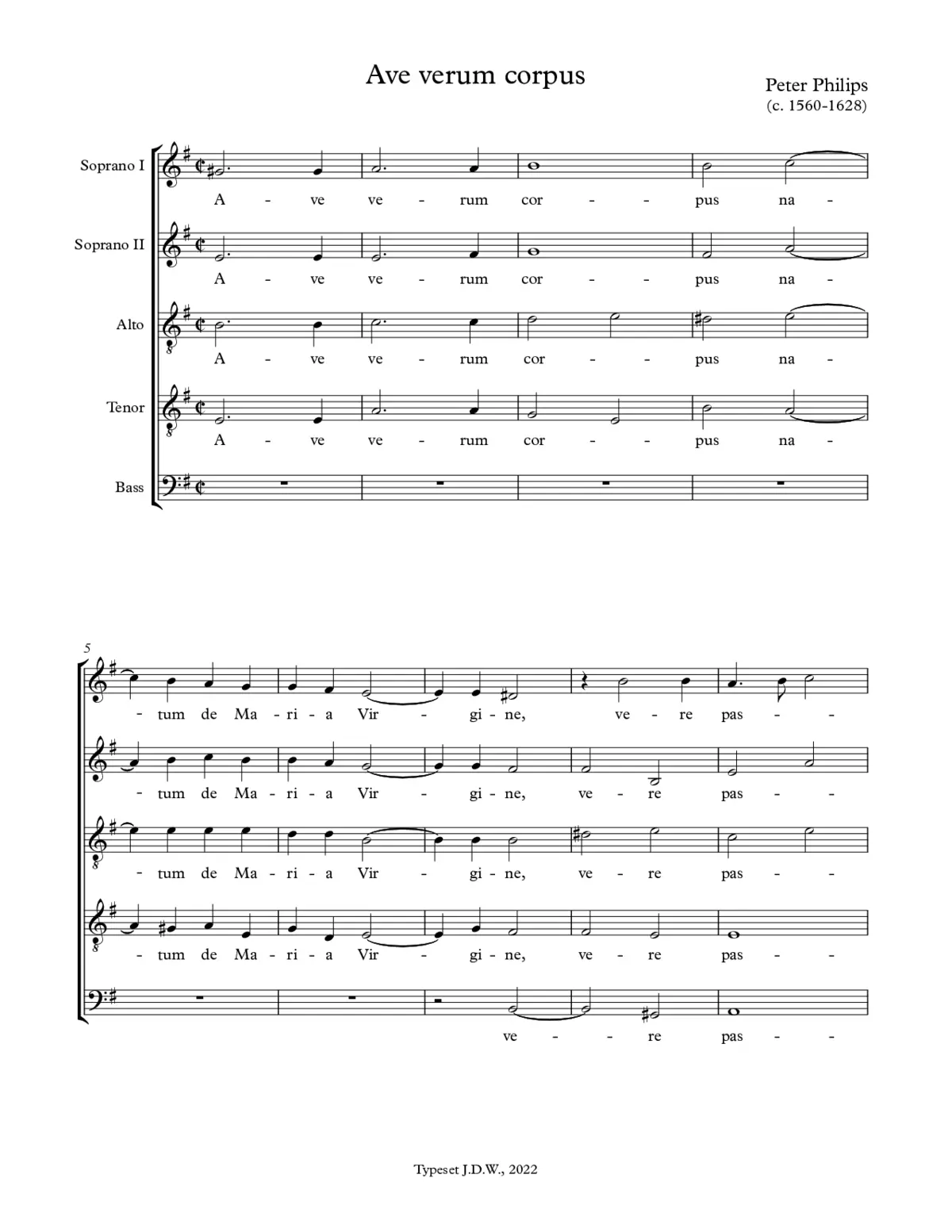 Ave verum corpus - Page 1