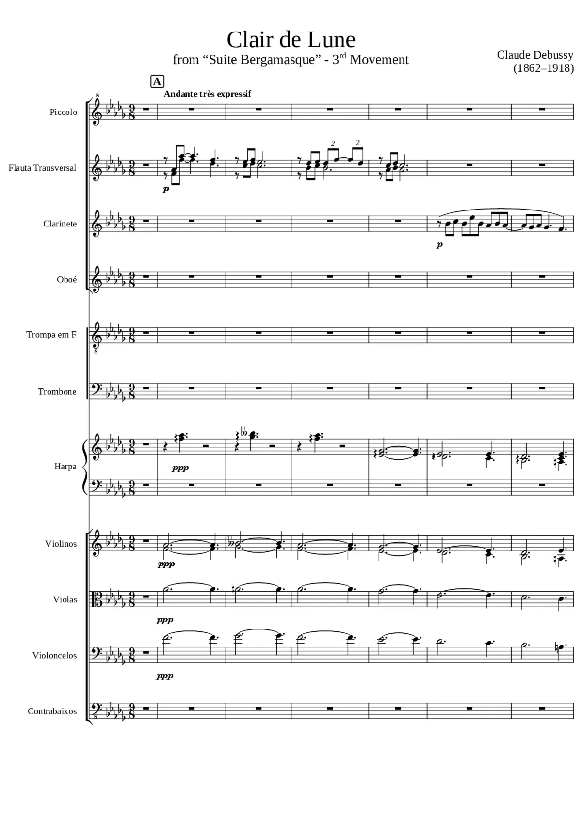 Clair de lune - Page 1