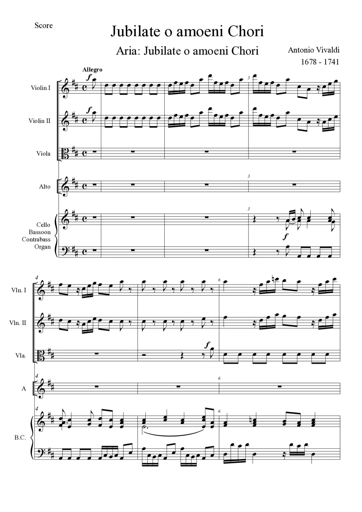 Gloria, RV 588 - Page 1