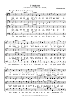 Scheiden, Deutsche Volklieder WoO 35,1