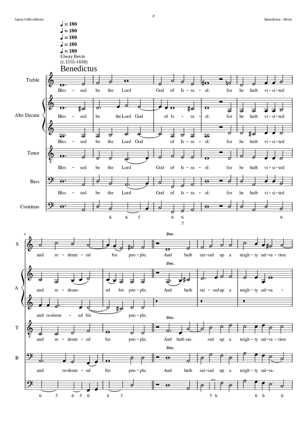 Benedictus in D minor - Page 1