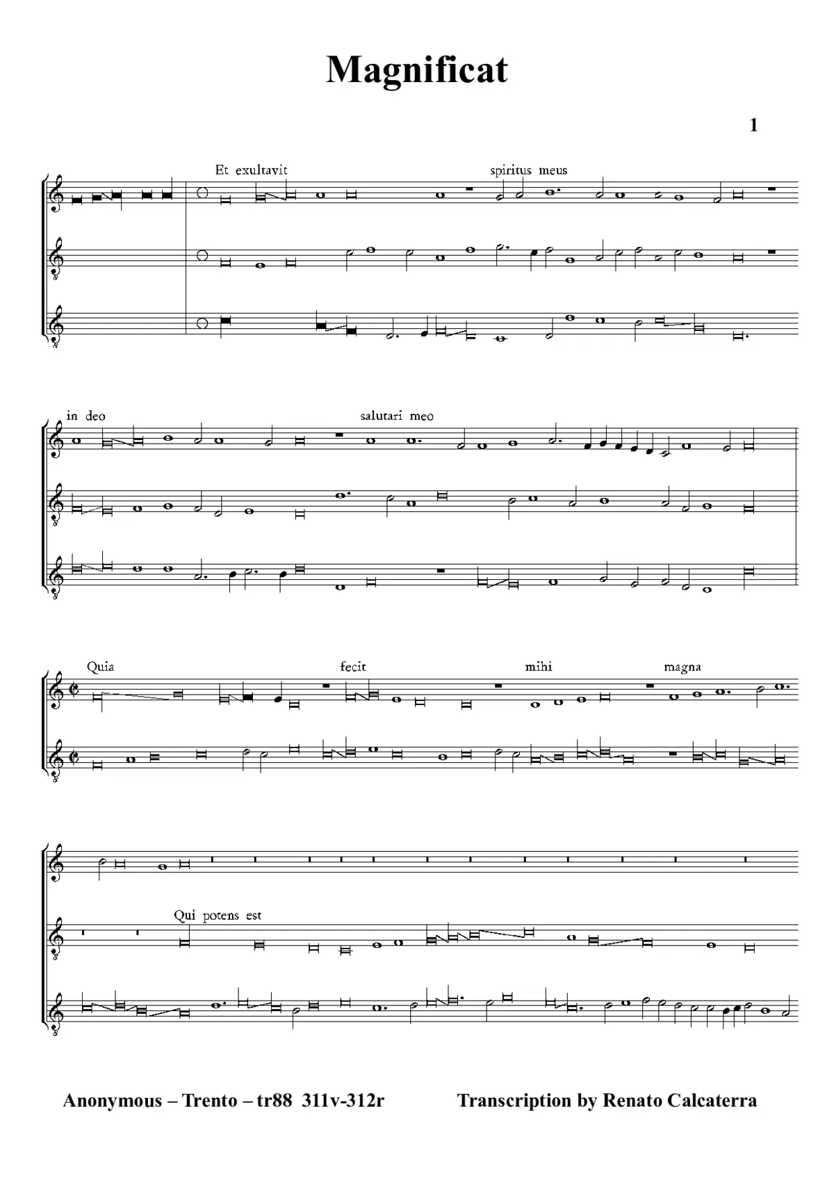 Magnificat (tr88) XIII - Page 1