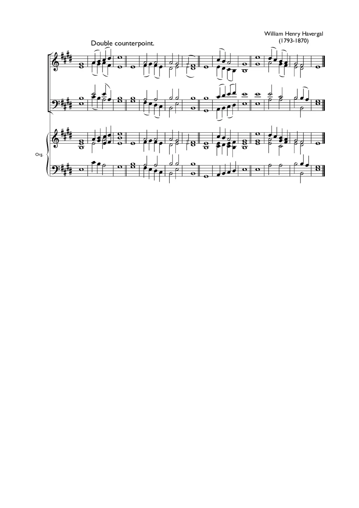 Double chant in E major VII - Page 1