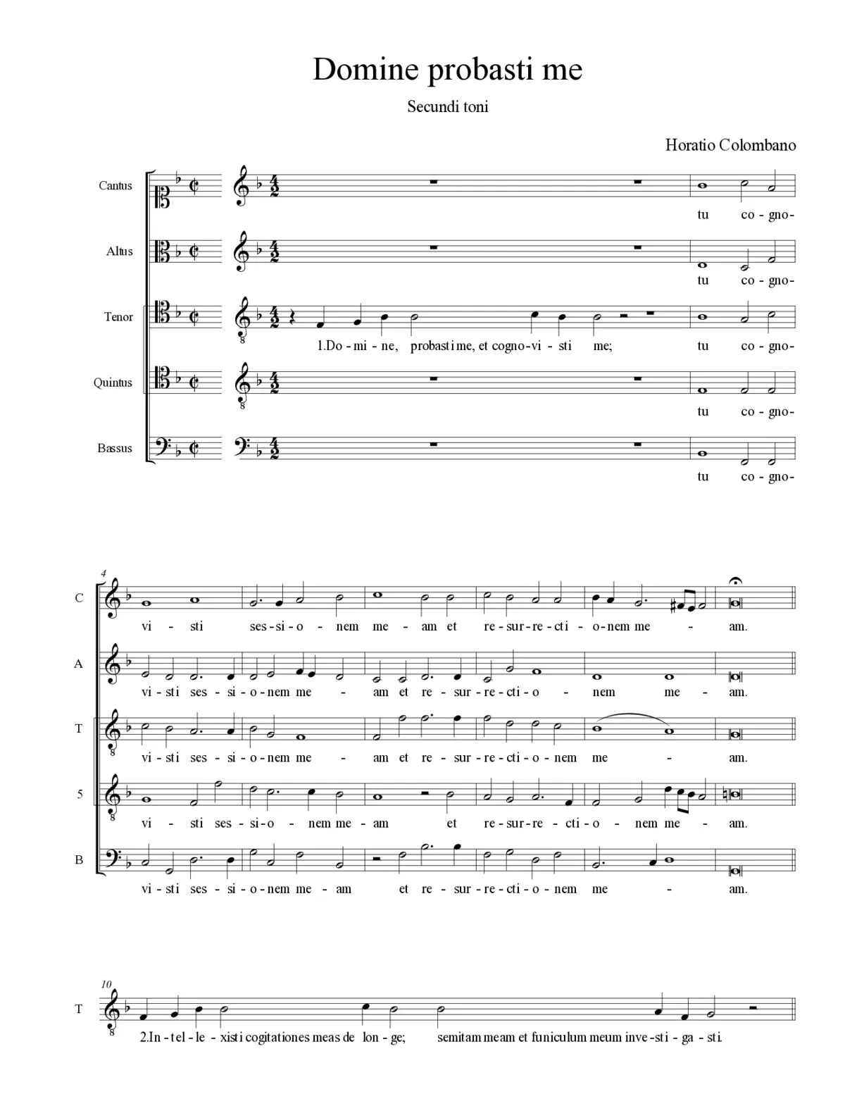 Domine probasti me - Page 1