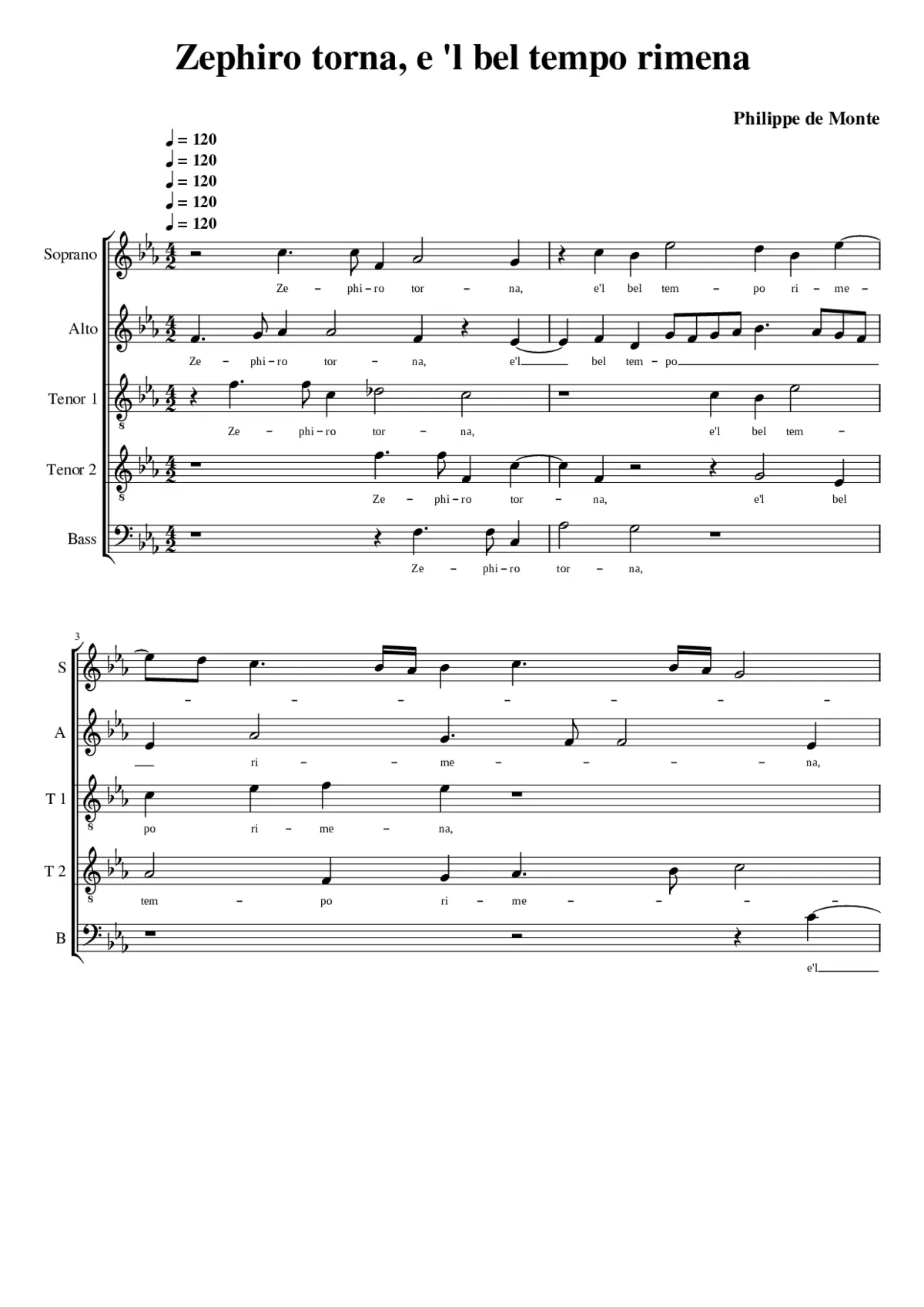 Zephiro torna e'l bel tempo rimena - Page 1