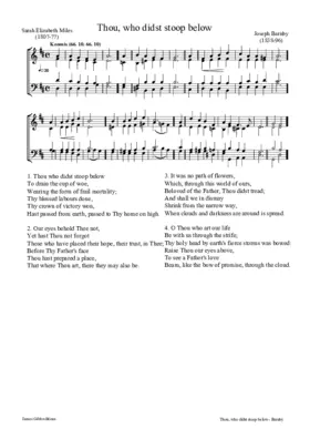 Thou who didst stoop below