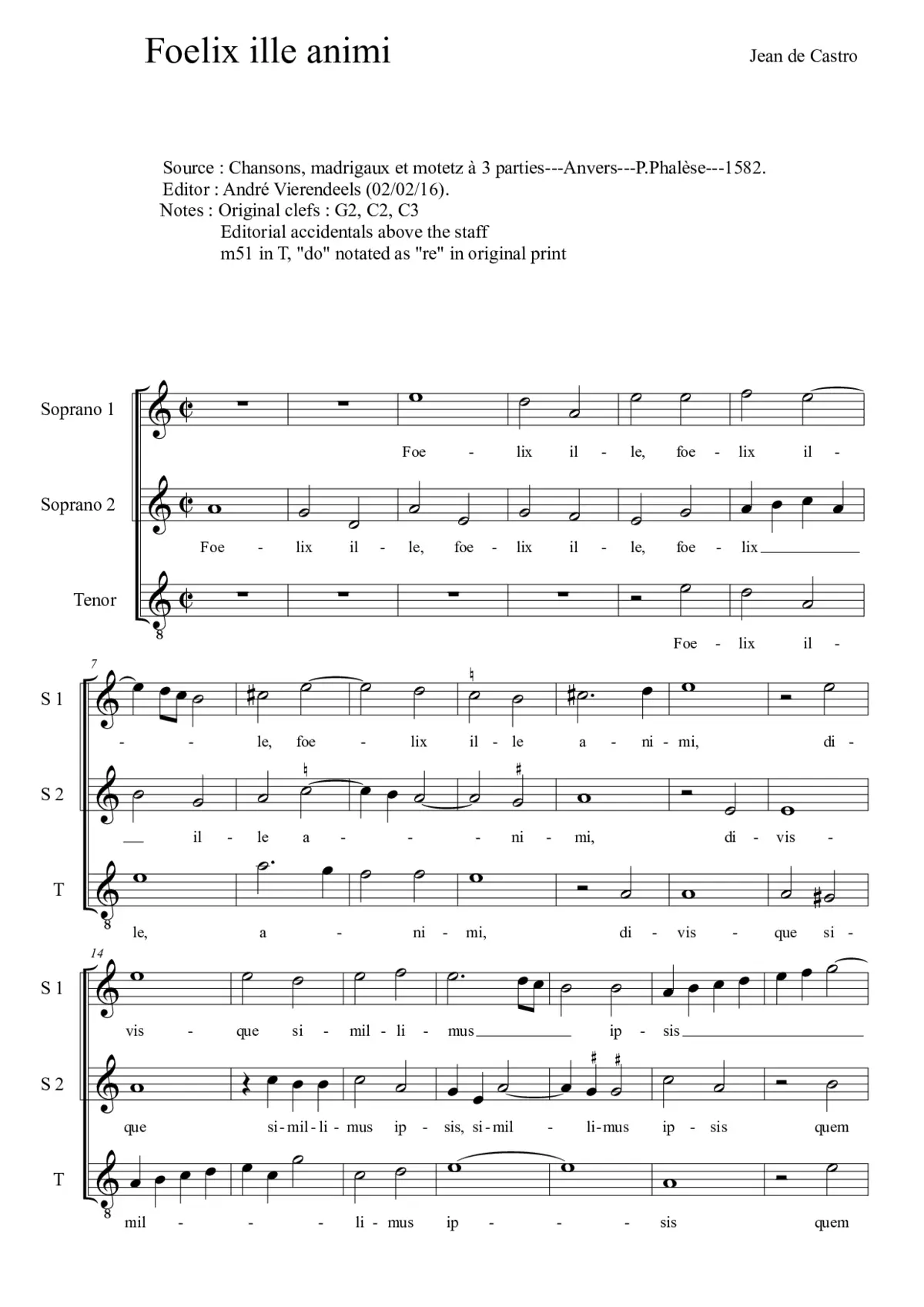 Foelix ille animi - Page 1