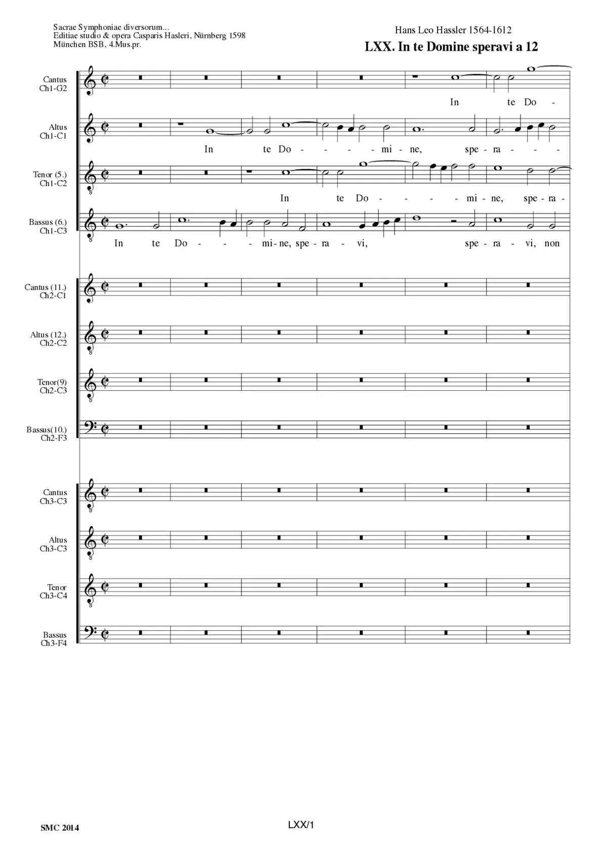 In te Domine speravi a 12 - Page 1