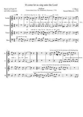 O come let us sing unto the Lord