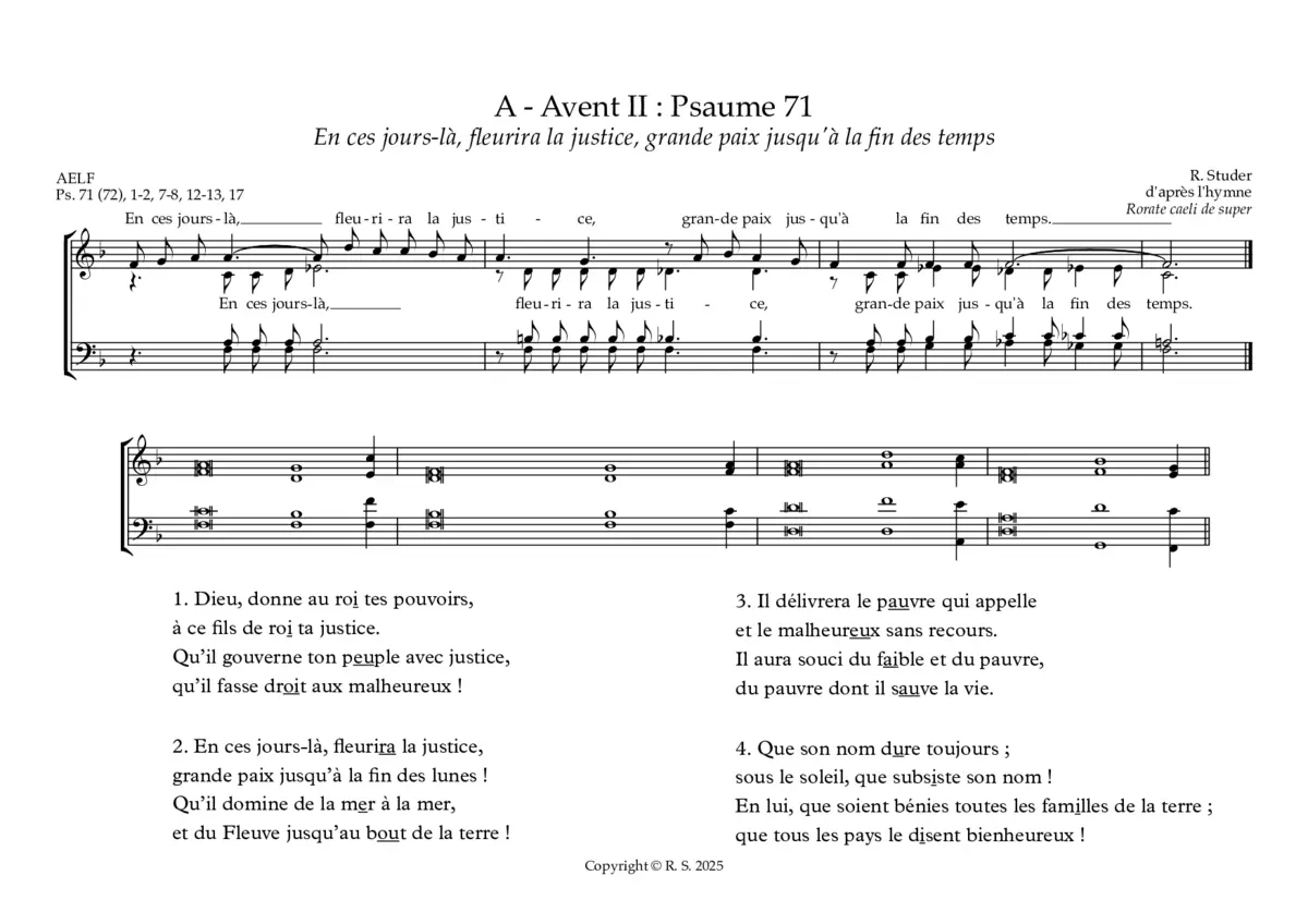 A - Avent II : Psaume 71 - Page 1