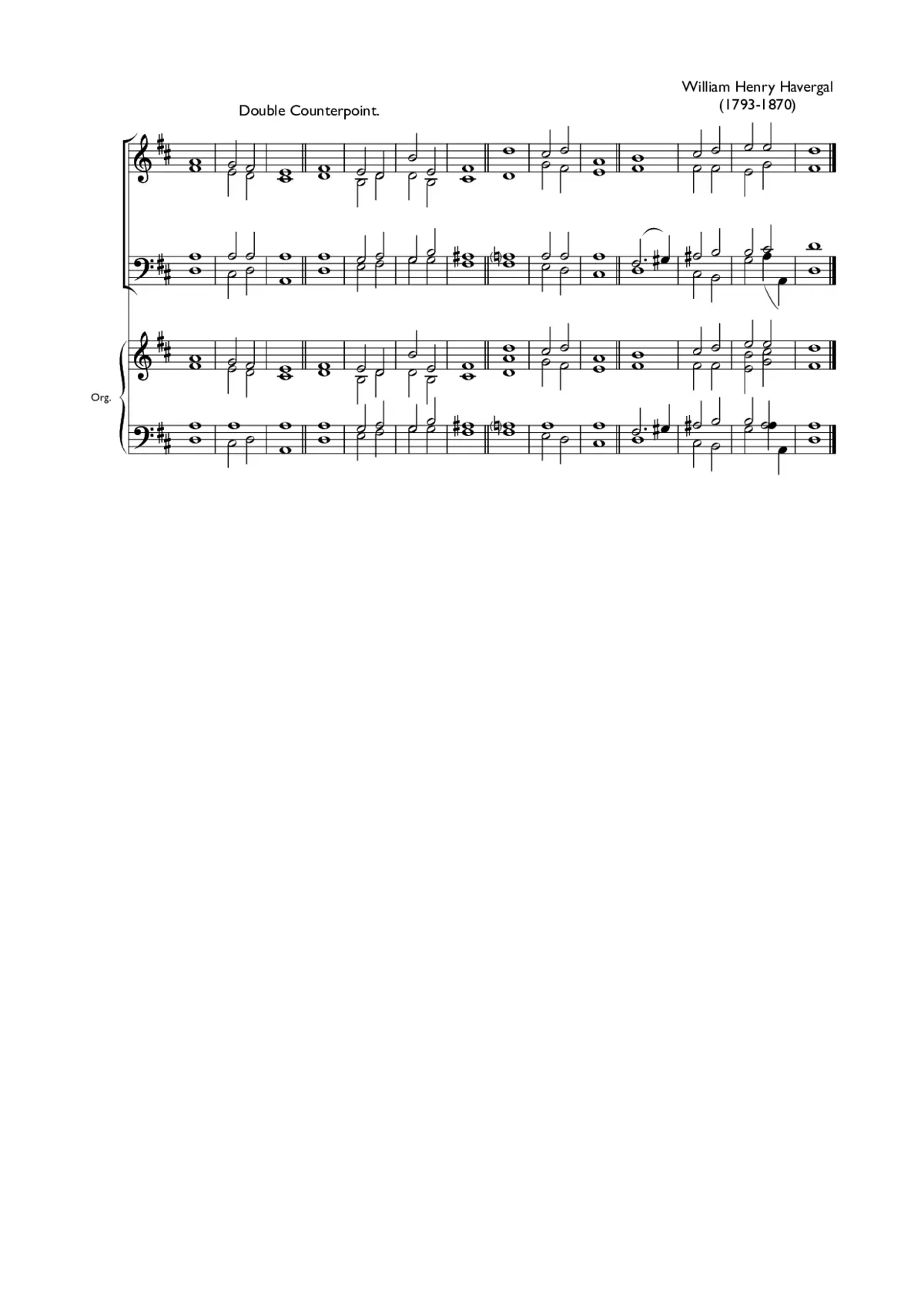 Double chant in D major I - Page 1