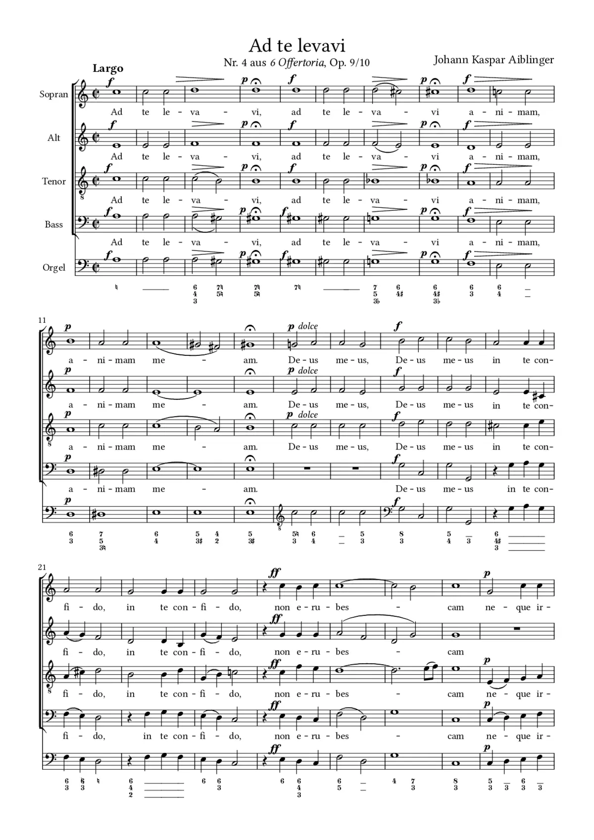 Ad te levavi, Op. 9, No. 10 - Page 1