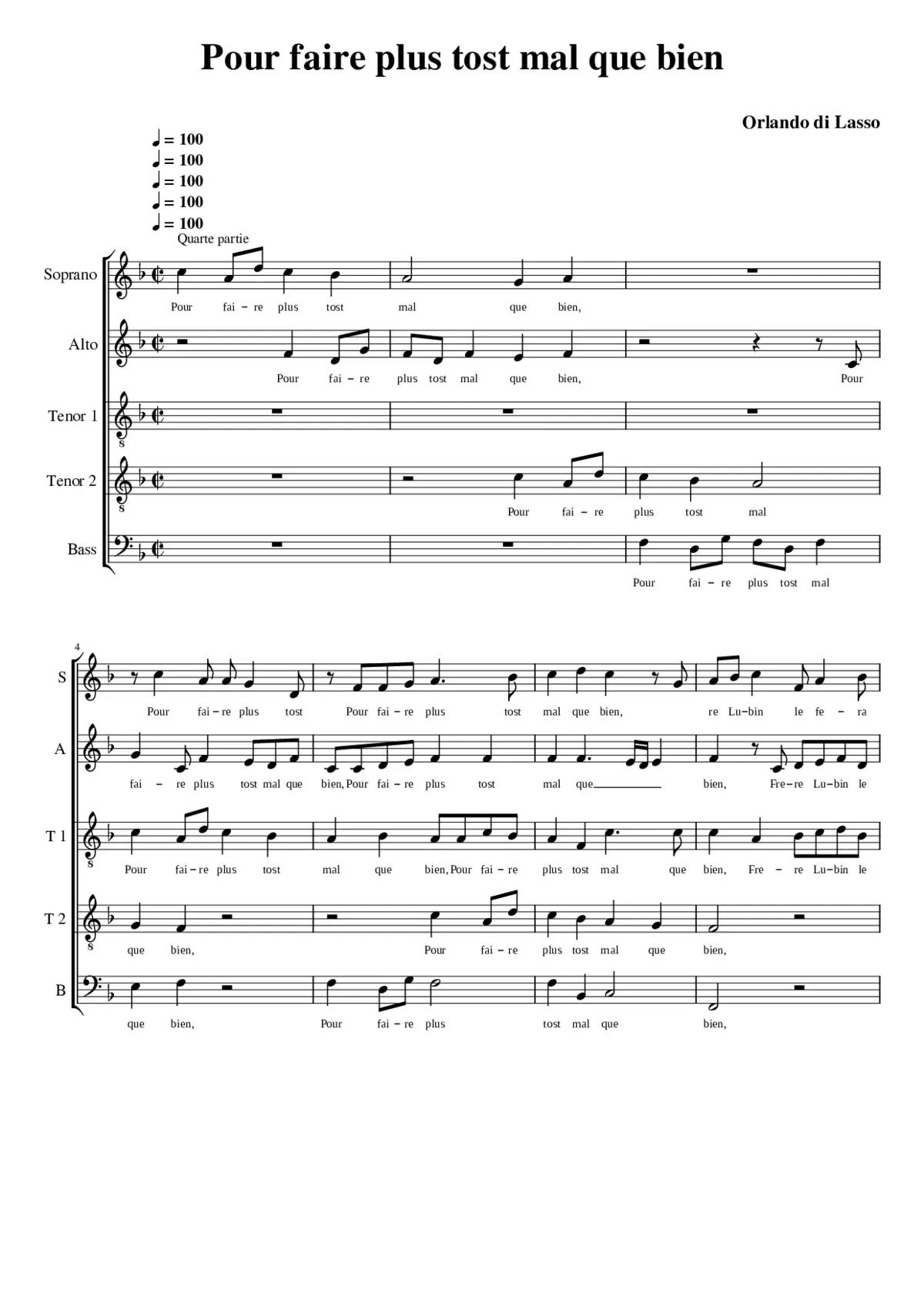 Pour faire plus tost mal que bien - Page 1