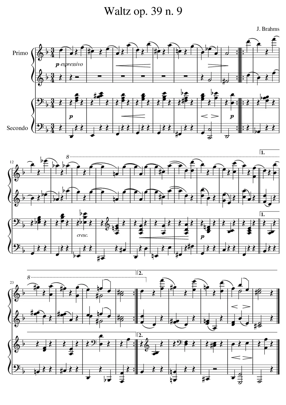 16 Waltzes Op.39 - Page 1
