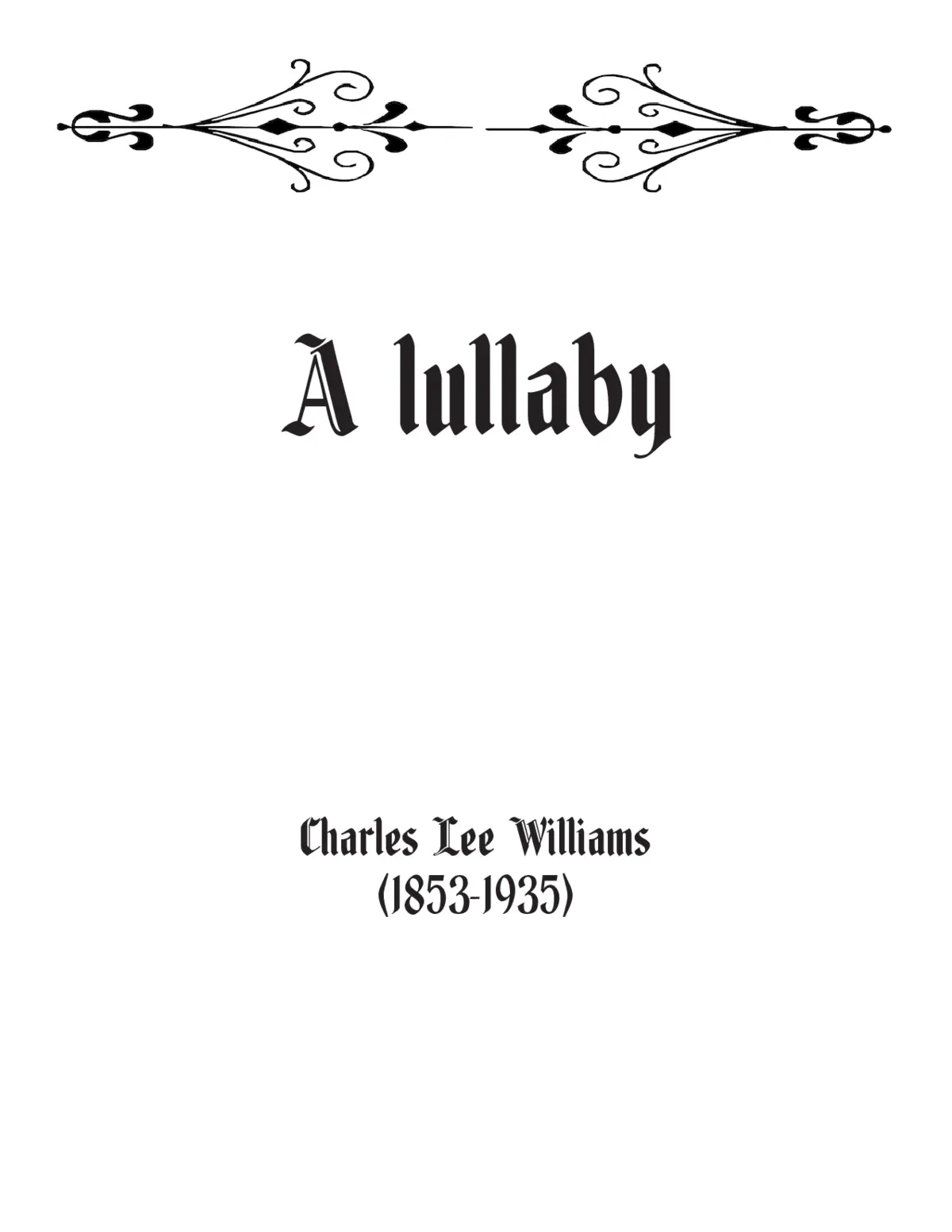 A lullaby - Page 1