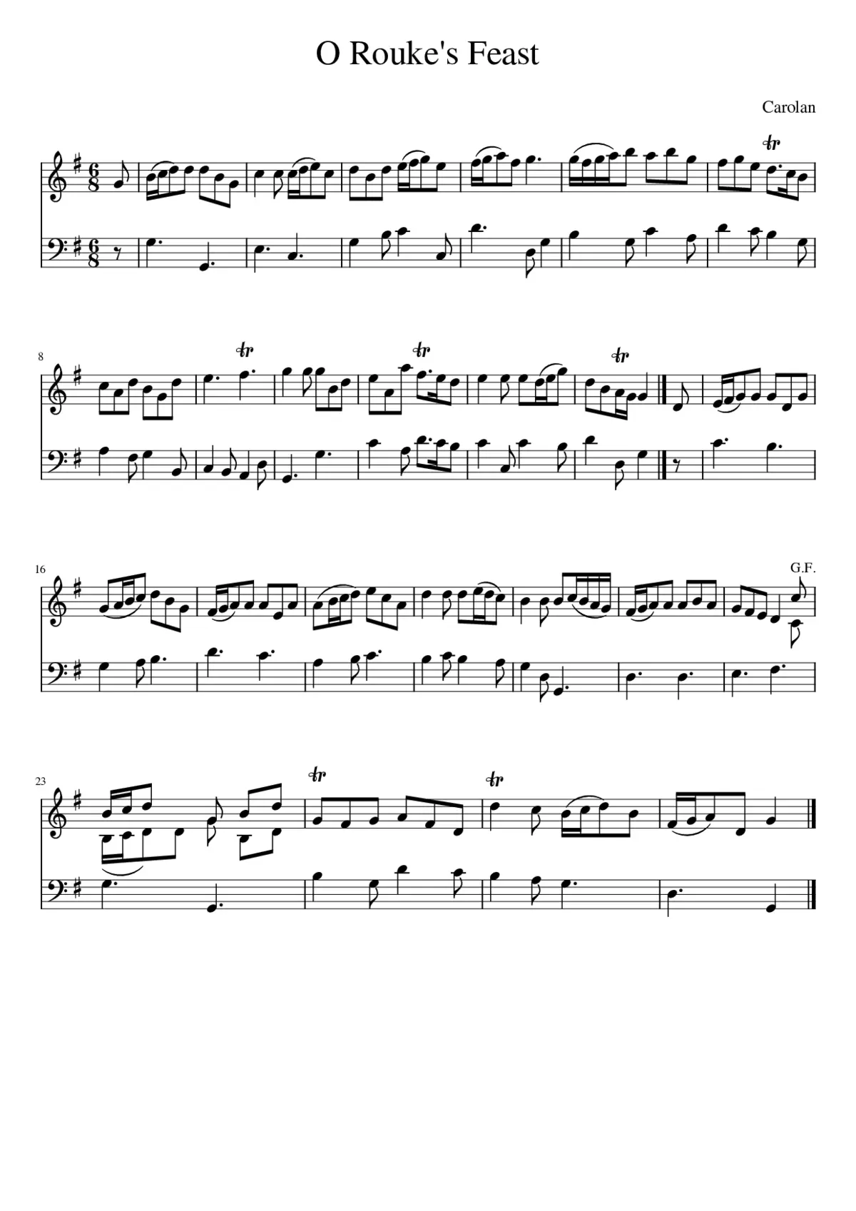 O Rouke's Feast - Page 1