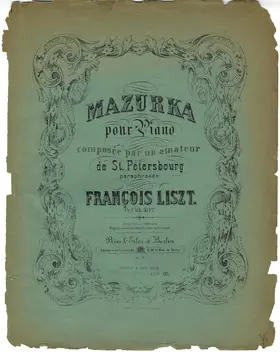 Mazurka pour piano composeé par un amateur de St Pétersbourg