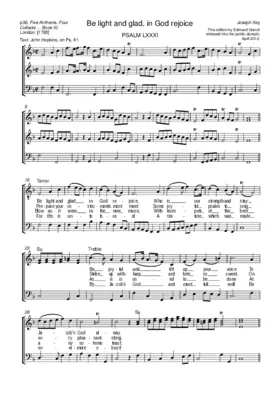 Be light and glad, in God rejoice