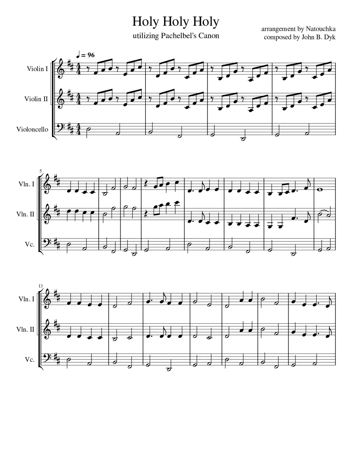 Canon and Gigue in D major P.37 - Page 1