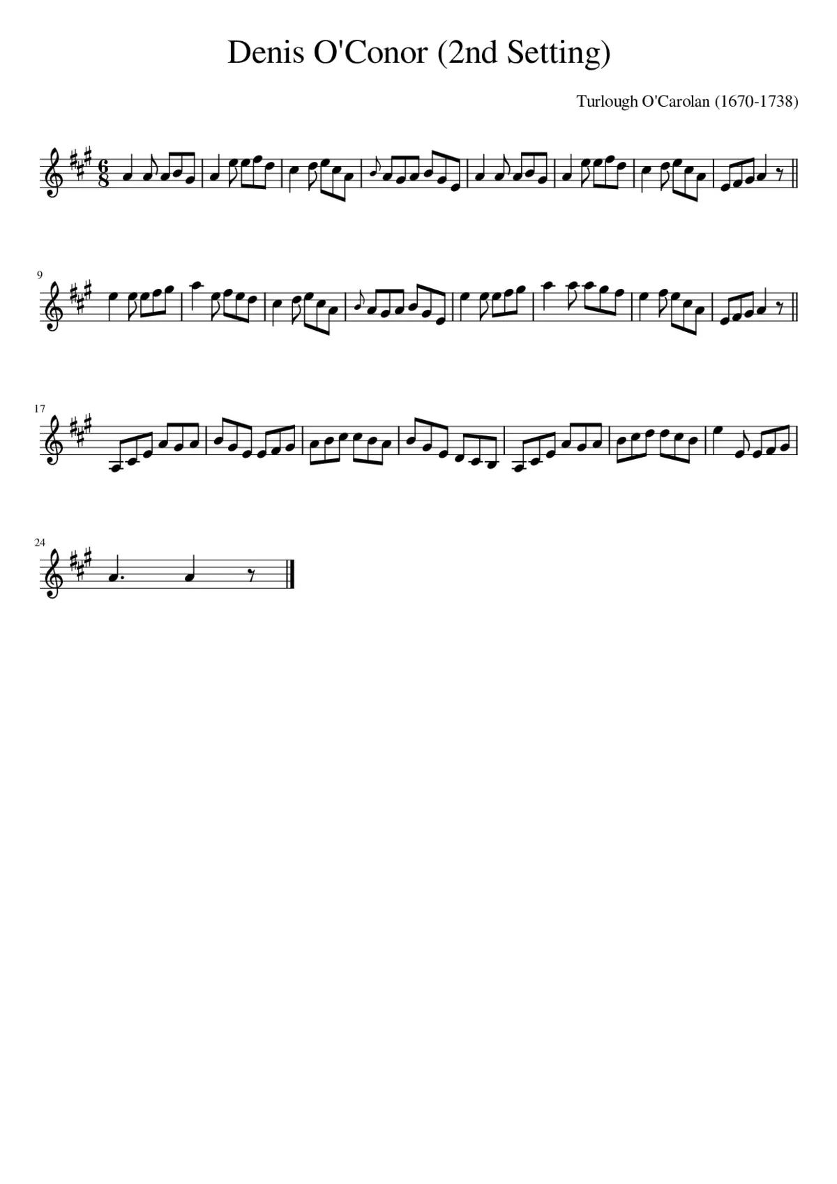 Denis O'Conor (2nd Setting) - Page 1