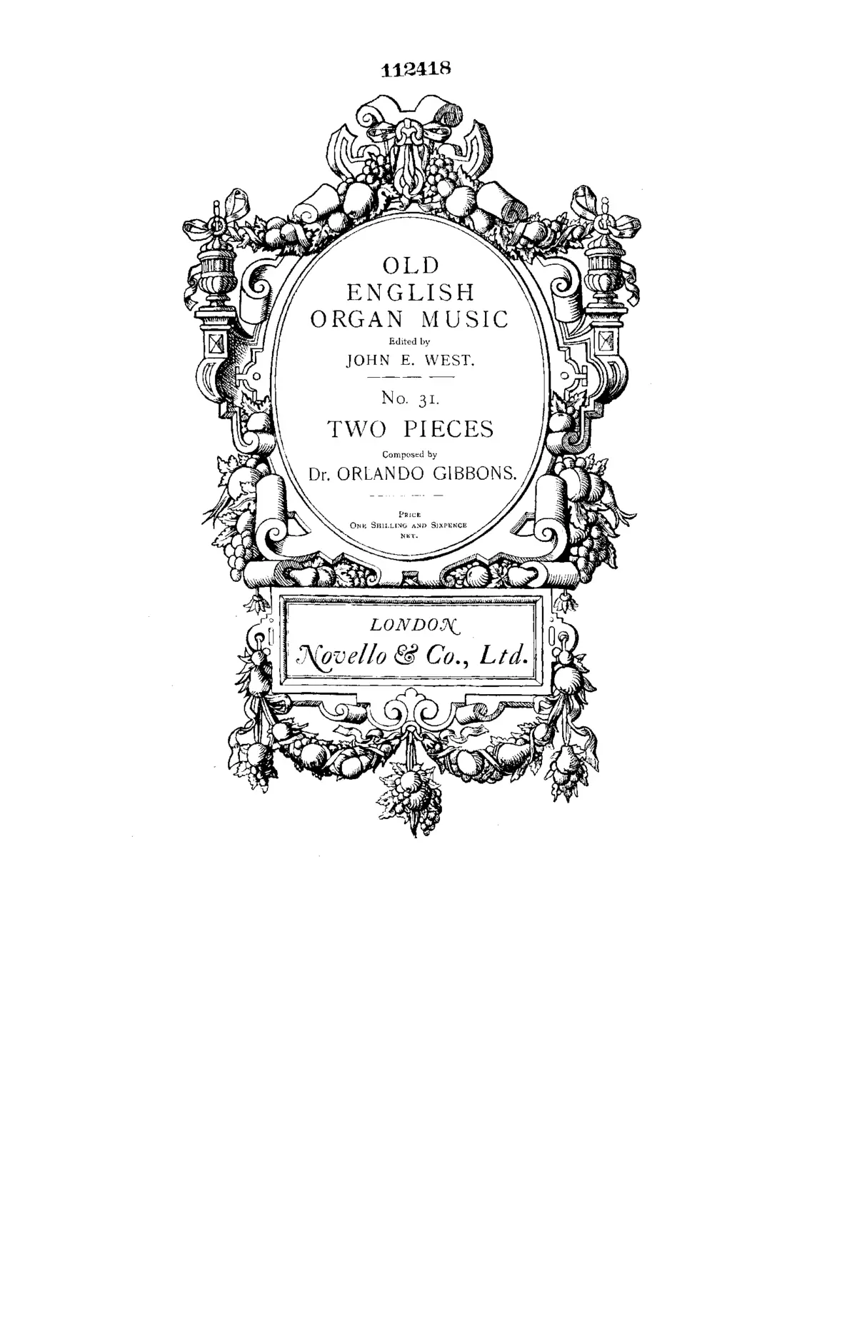 2 Pieces for Organ - Page 1