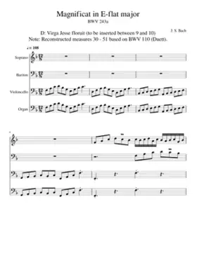 Magnificat in E-flat major BWV 243a